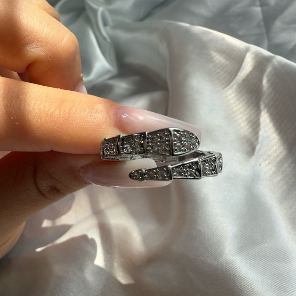 Serpenti crystals lux silver wedding ring - Picture 7 of 9